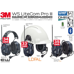 3M Peltor WS LiteCom Pro III Headworn Radio (UHF, DMR, 400-470MHz)