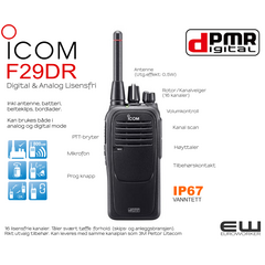 Icom F29DR dPMR Håndholdt Radio (Digital, 446MHz)