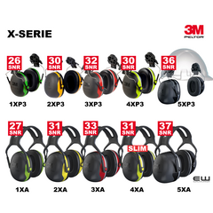 3M X-Serie Hørselvern (min 10 stk)